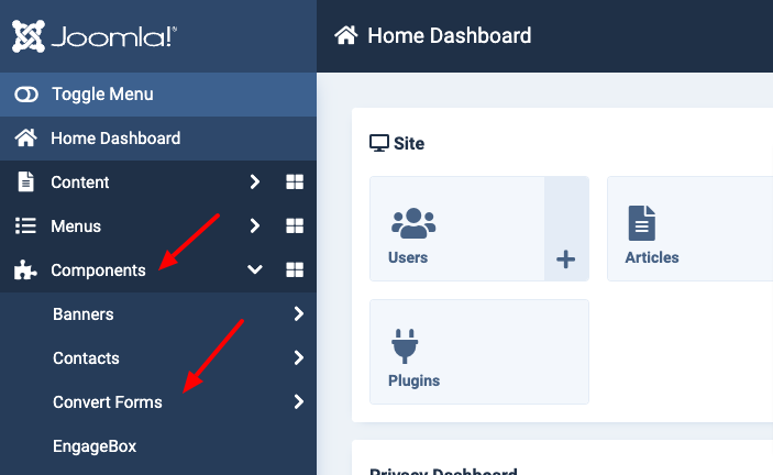 Create a contact form in Joomla - Form Builder