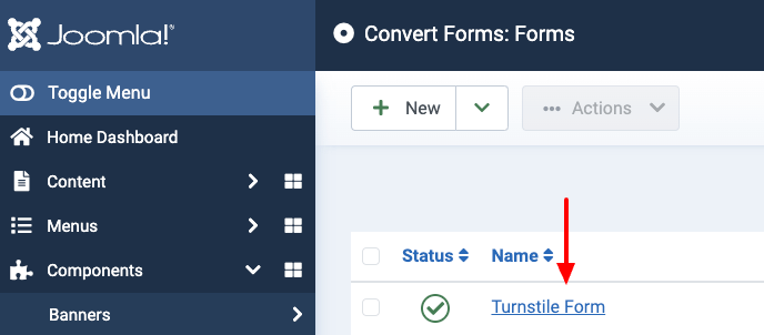 convert forms select a form