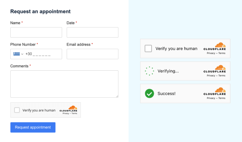 Added Cloudflare Turnstile CAPTCHA