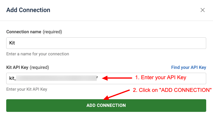 Create a new Kit Connection