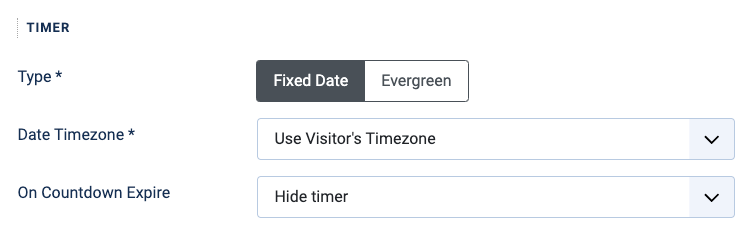 acf countdown field timer settings