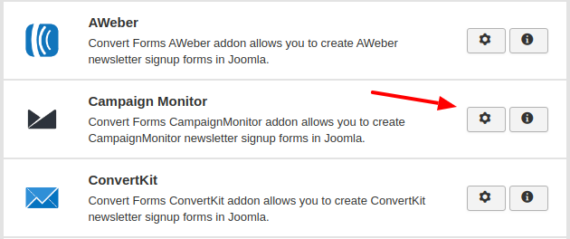 campaign monitor convert forms addon