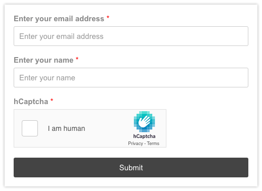 convert forms hcapatcha preview