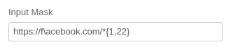 convert forms input mask facebook url field