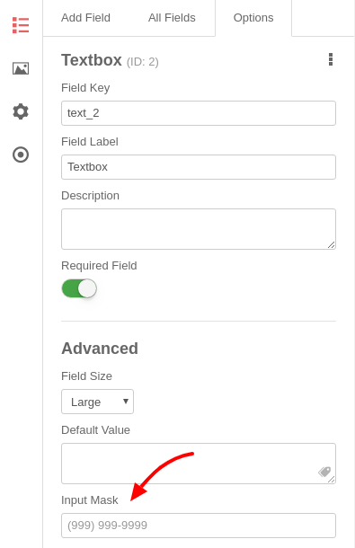 convert forms new input mask