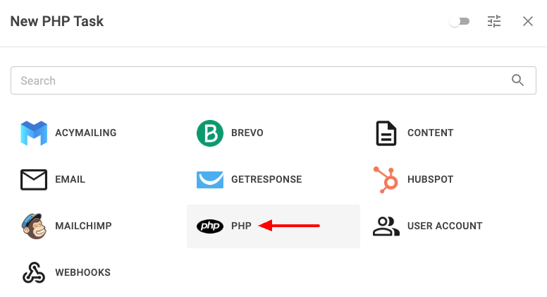 Select PHP Task