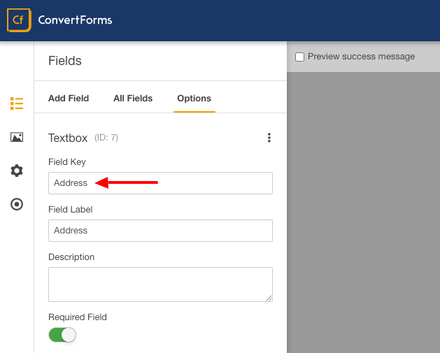 convertkit convert forms custom field address