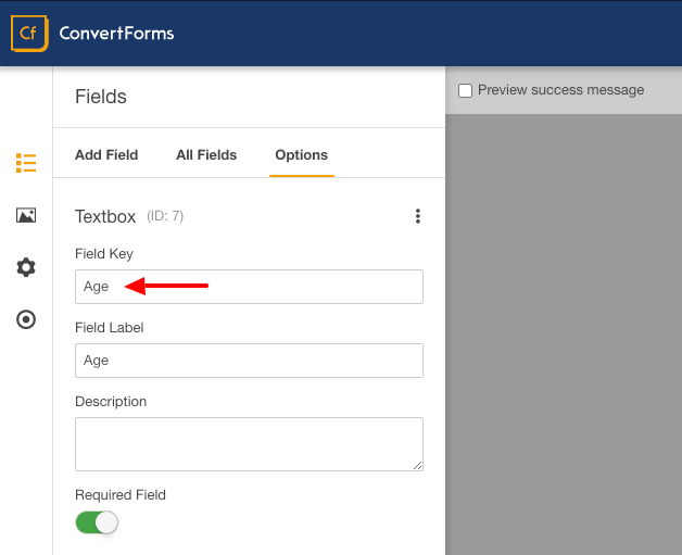 convert forms age field