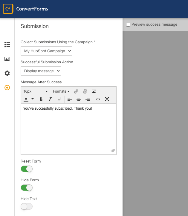 hubspot convert forms assignment