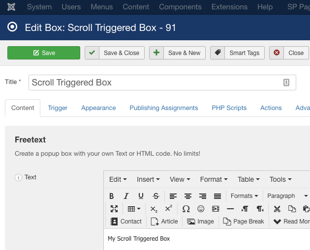 EngageBox Scroll Trigered Box