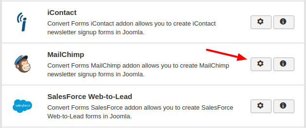 mailchimp convert forms addon