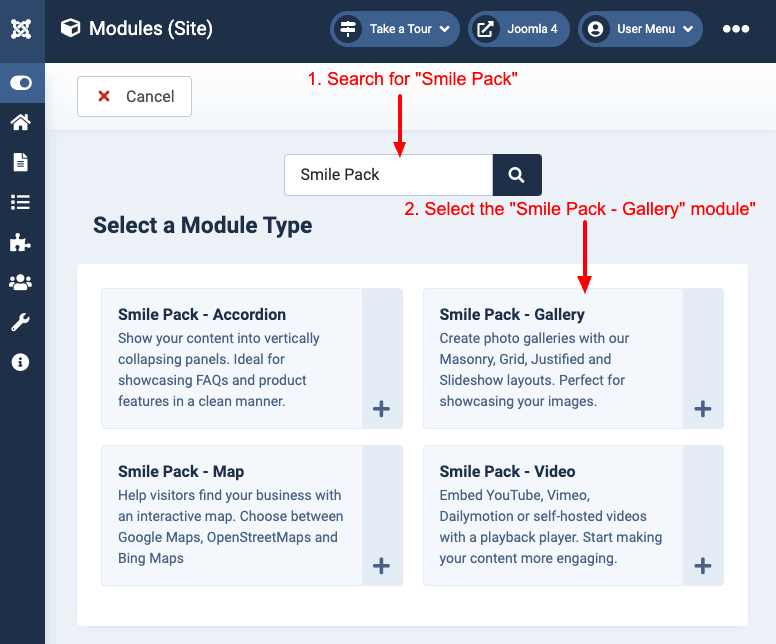 Smile Pack - Gallery Module Select